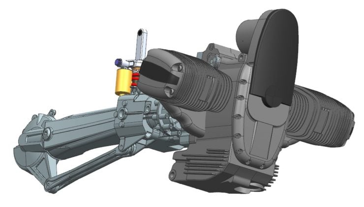 CAD Swing Arm And Engine