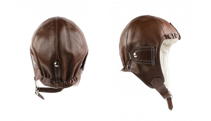 Chapal Leather Driver's Helmet Tan