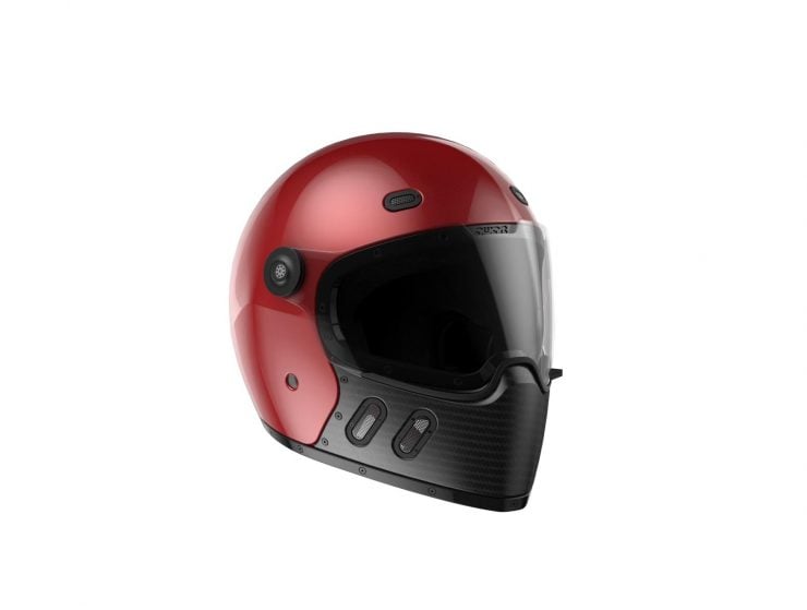 Qwart Helmets - A Modular Carbon Fiber Motorcycle Helmet Red