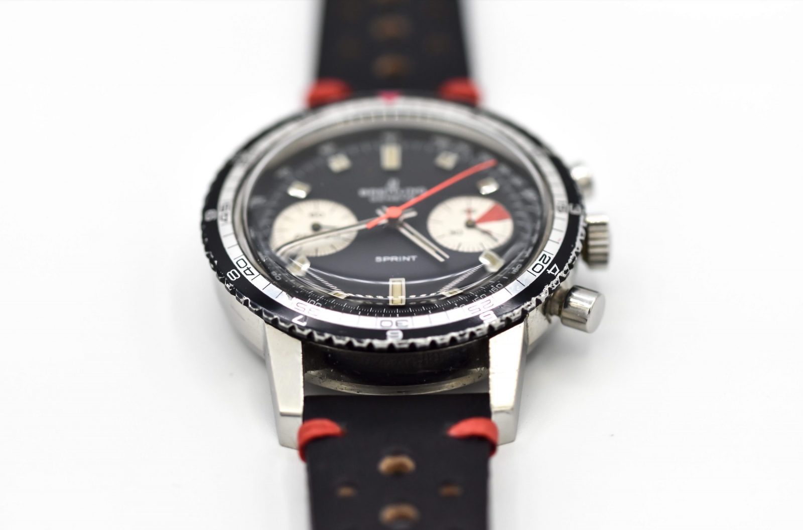 Chronomètre Breitling Sprint - Montre De Poche Mécanique - Occasion Argenté Cadran Blanc