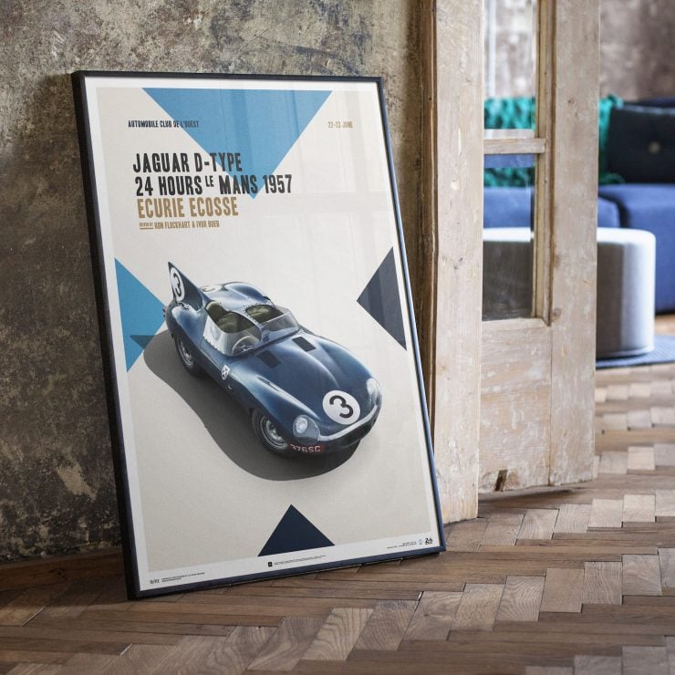 The Le Mans Winning Ecurie Ecosse Jaguar D-Type - Automobilist Poster