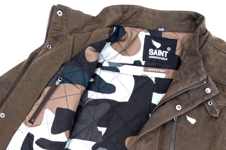 Saint Adventure Waxed Motorcycle Jacket Detail