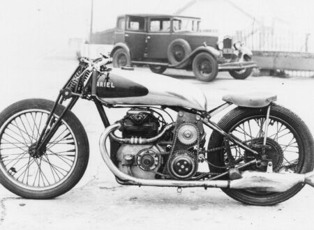 Ben Bickell Ariel 500cc Square Four motocycle Brooklands