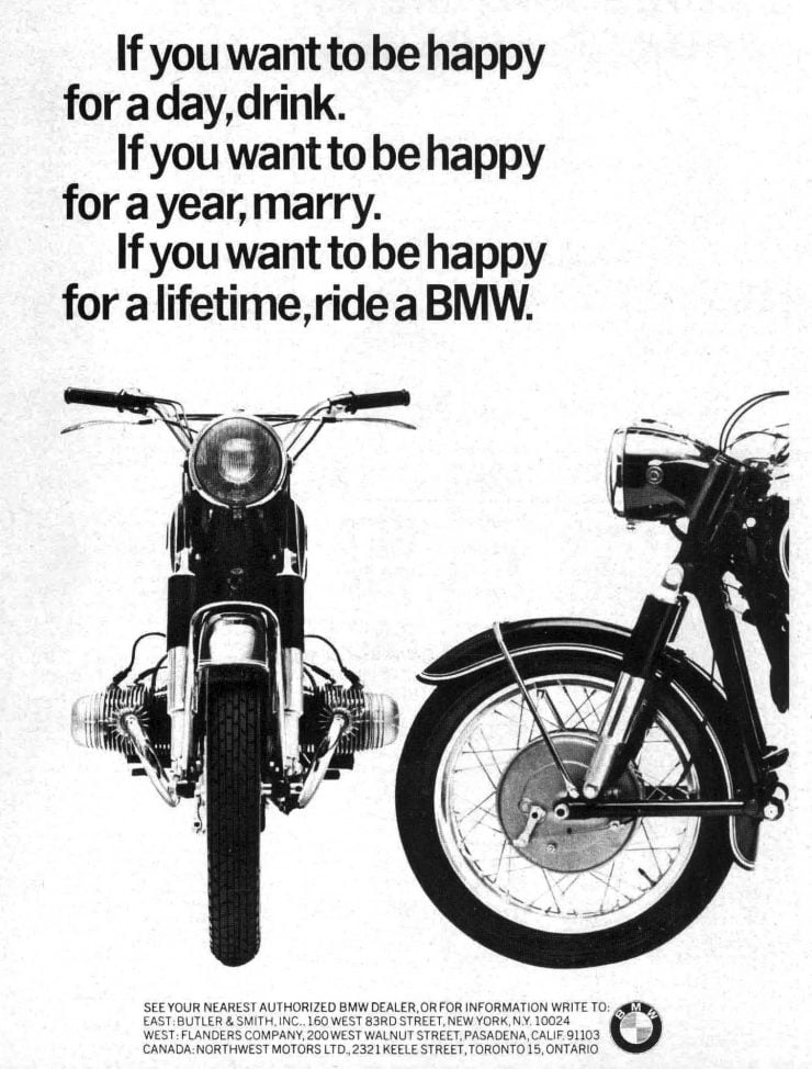 BMW motorcycle advertisemnt