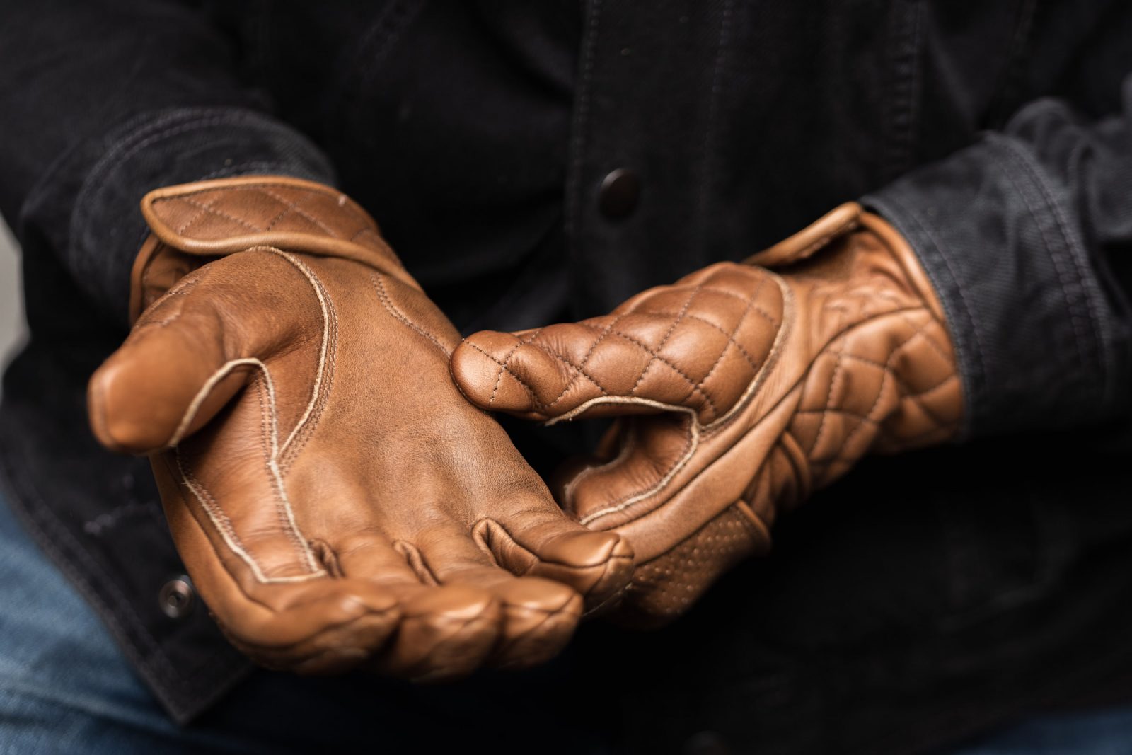 Bsmc X Goldtop Motorcycle Gloves Made From Mm Aniline Leather