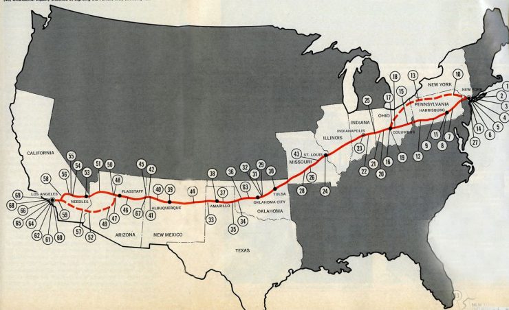 Cannonball Car Race Map