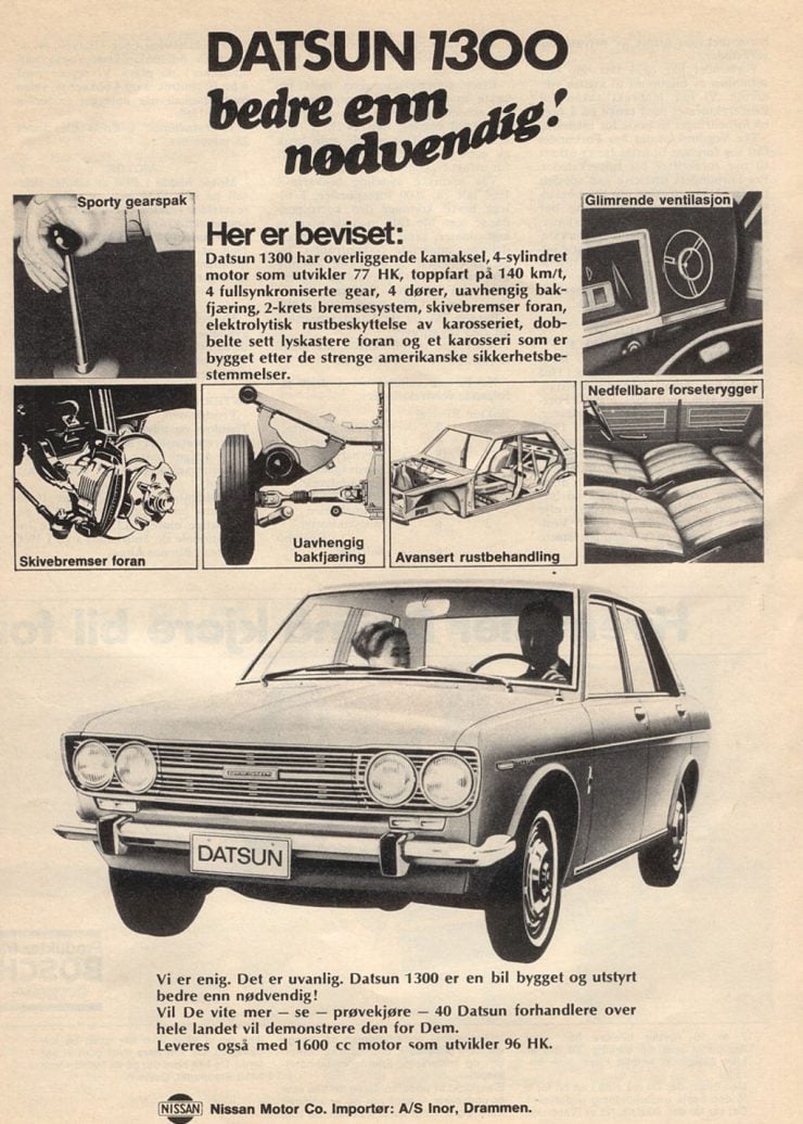 Datsun 1600 advertisement