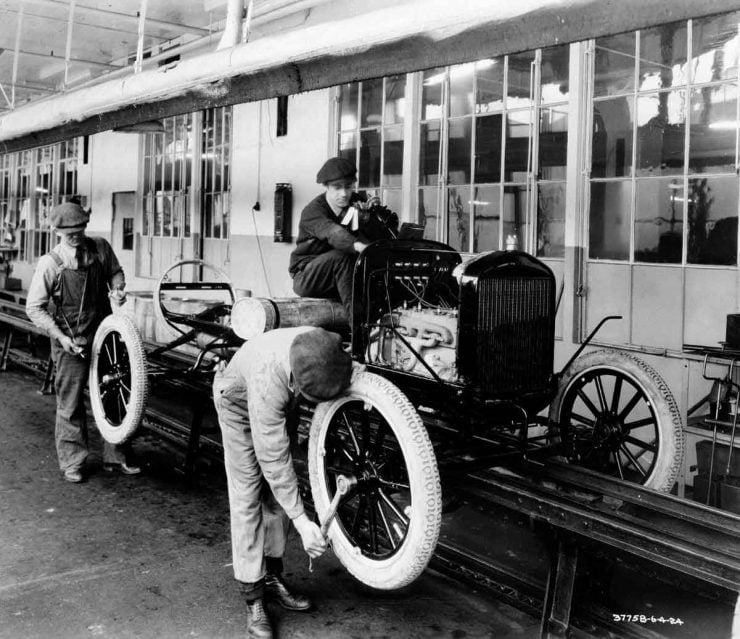 Ford Model T assembly line