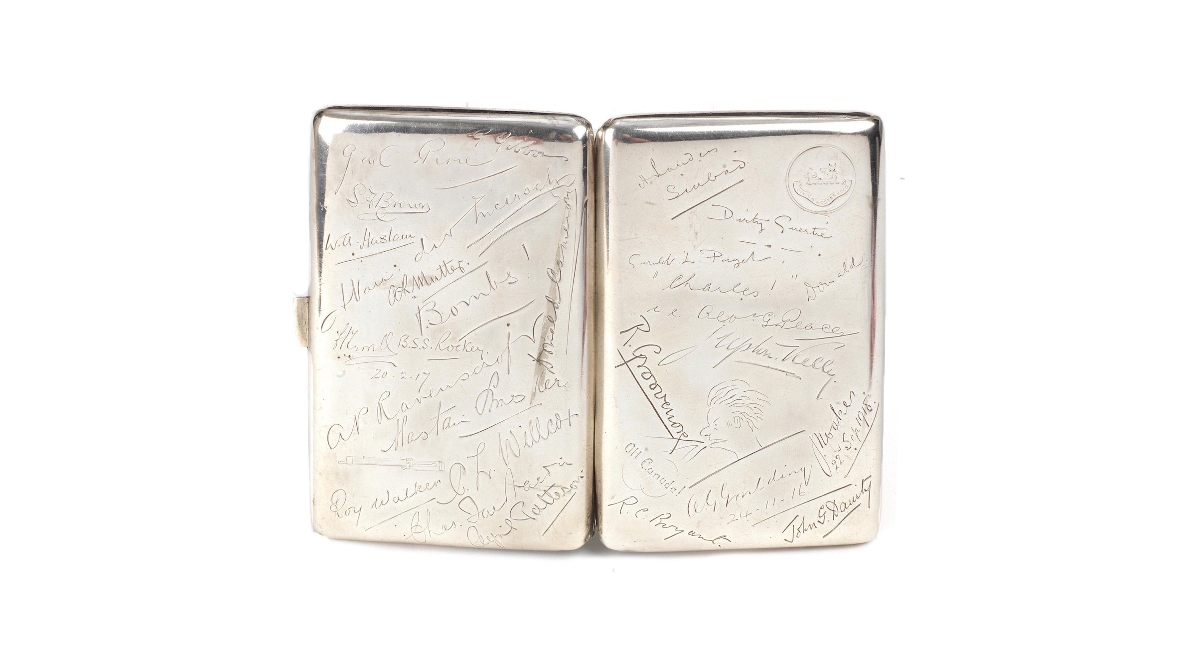 Captain Malcolm Campbell's WWI Silver Cigarette Case