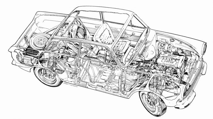 Lotus Cortina Mk1 Cutaway