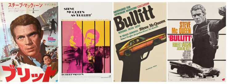 Steve McQueen Bullitt Movie Poster Collage