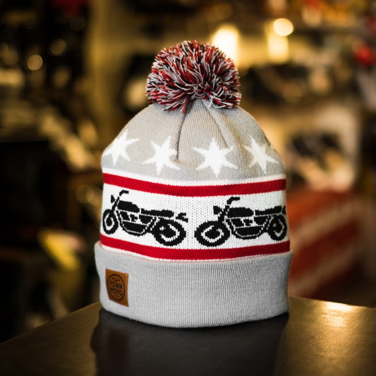 Town Moto Motorcycle Knit Beanie