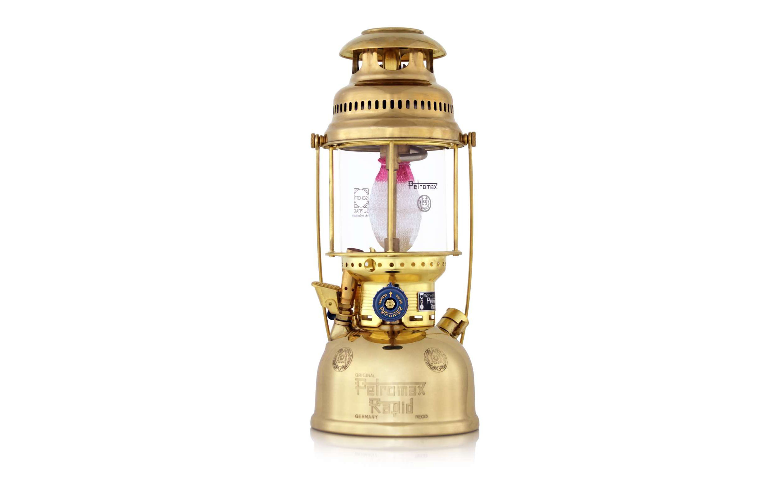 Petromax Lantern Lamp Filler cap with Pressure gauge Brass 