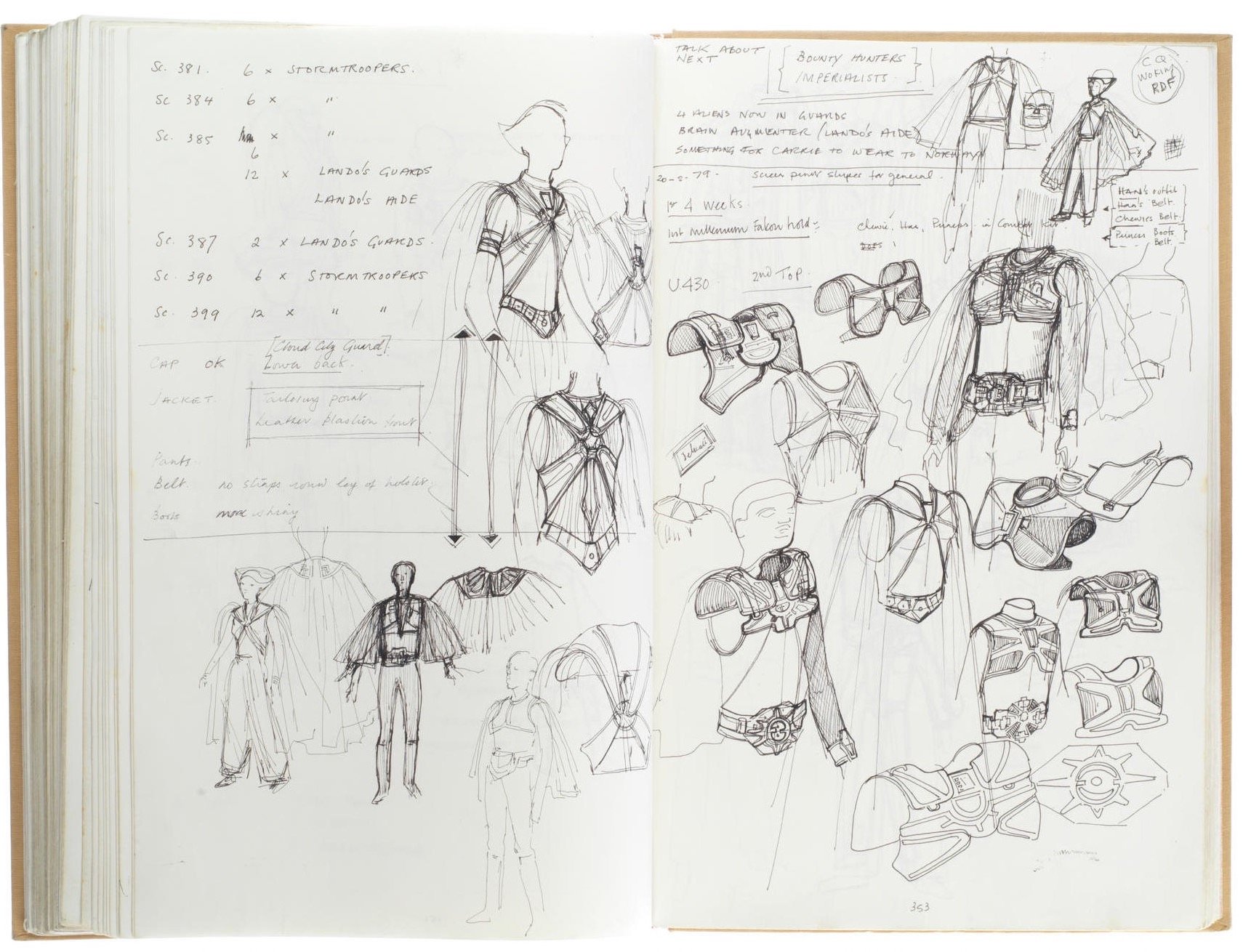 The Original Star Wars: The Empire Strikes Back Costume Design Sketchbook
