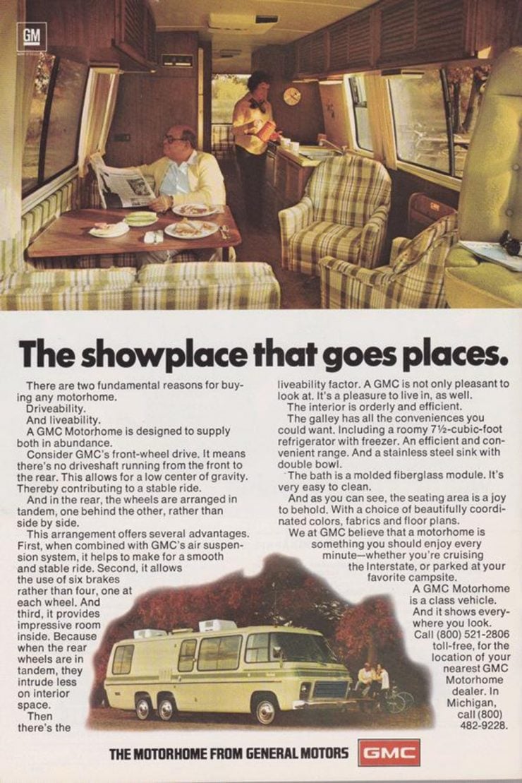 GMC Motorhome advertisement