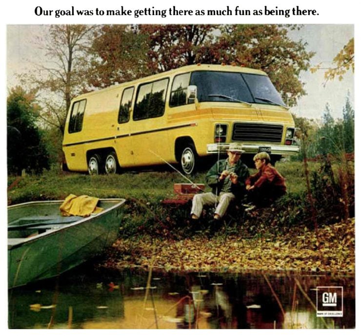 GMC-reclame voor campers