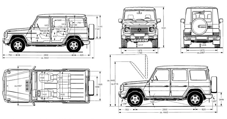 Mercedes-Benz G-Wagen long wheelbase station wagon