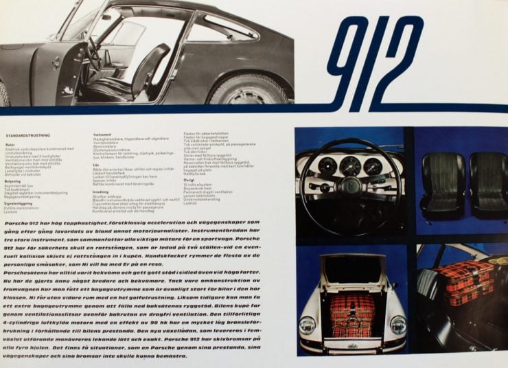 Porsche 912 Brochure