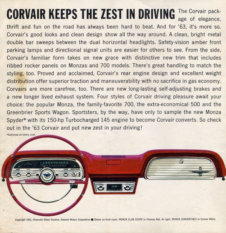 Chevrolet Corvair advertisement