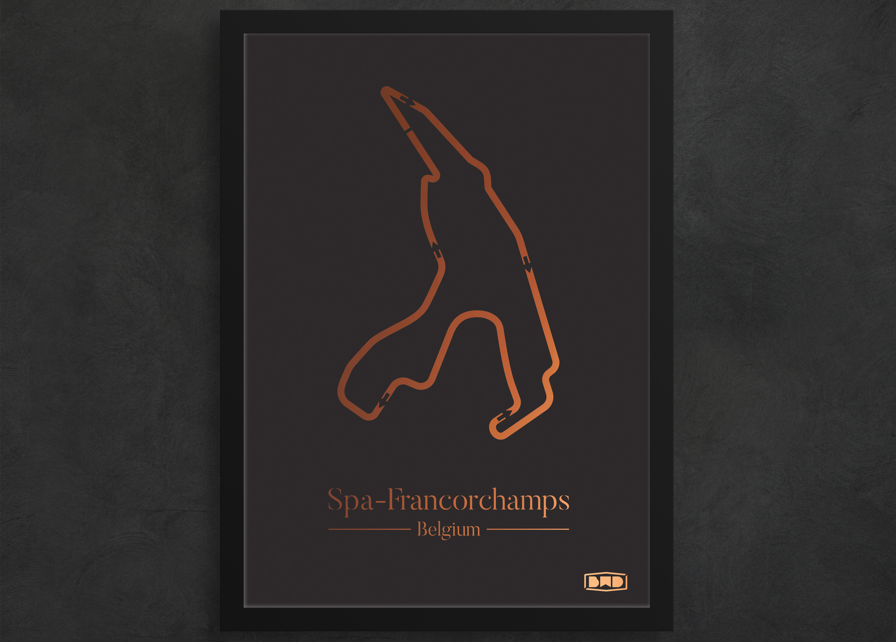 Auto Design Prints Racing Cuts – The World's Great Race Tracks Spa-Francorchamps