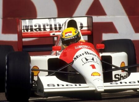 Ayrton Senna McLaren Honda at the 1991 United States Grand Prix
