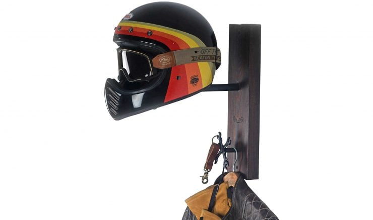 Trip Machine Motorcycle Helmet Hanger - Display Your Helmet When You're