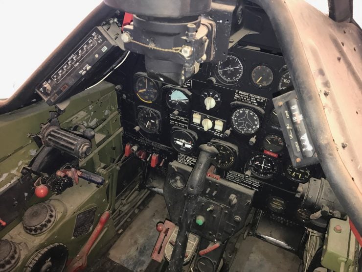 Unrestored P-51D Mustang Controls