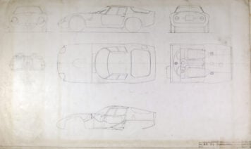 Blueprints of the Alfa Romeo Giulia Tubolare Zagato