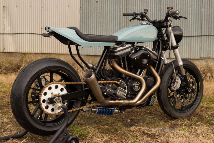 Custom Harley-Davidson Sportster Street Tracker Right Side Rear