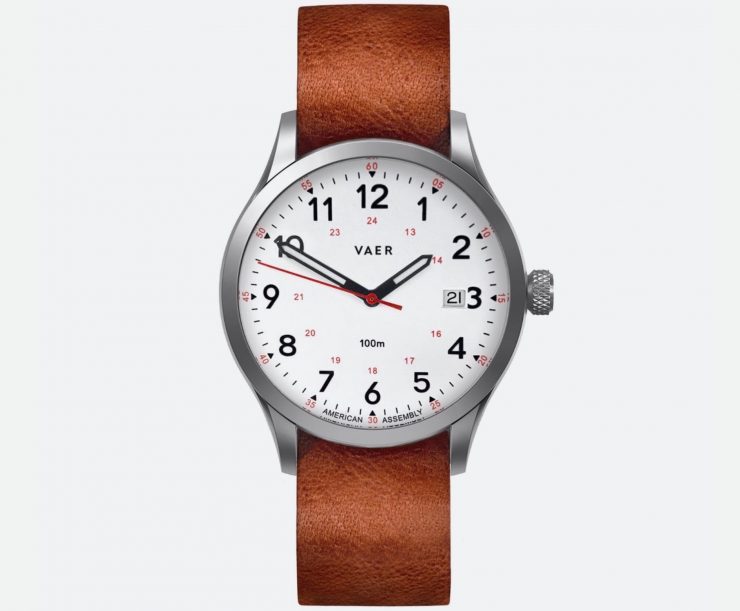 VAER Watches Field Watch Leather Strap