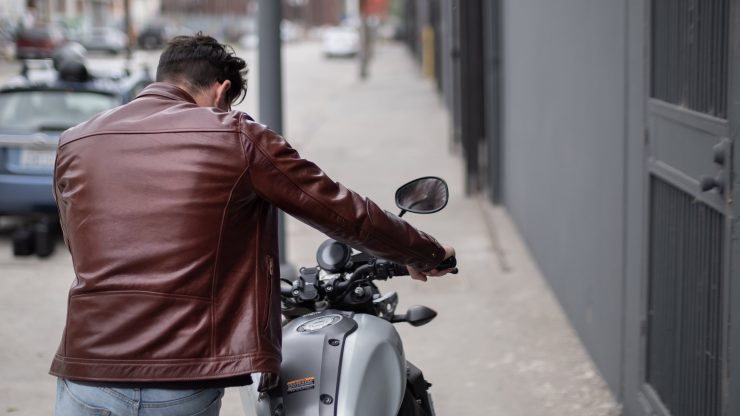 VKTRE Moto Co Heritage Leather Road Jacket Rear