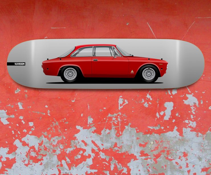 Vuvroom Skateboard Deck Alfa Romeo Red