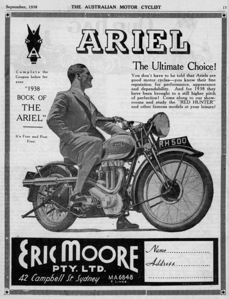 Ariel motorcycle advertisement