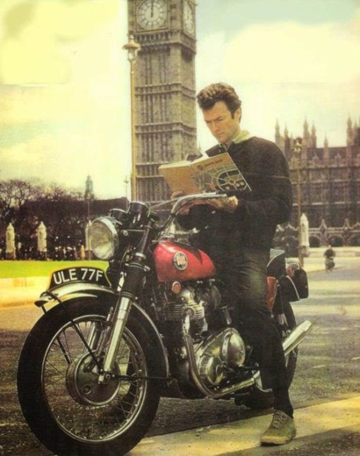 Clint Eastwood Norton P11 Motorcycle London