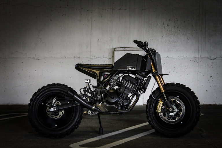 The Droog Moto Custom Kawasaki Ninja 250 R Scrambler x Street Fighter