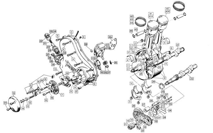 Norton Commando Engine Drawings