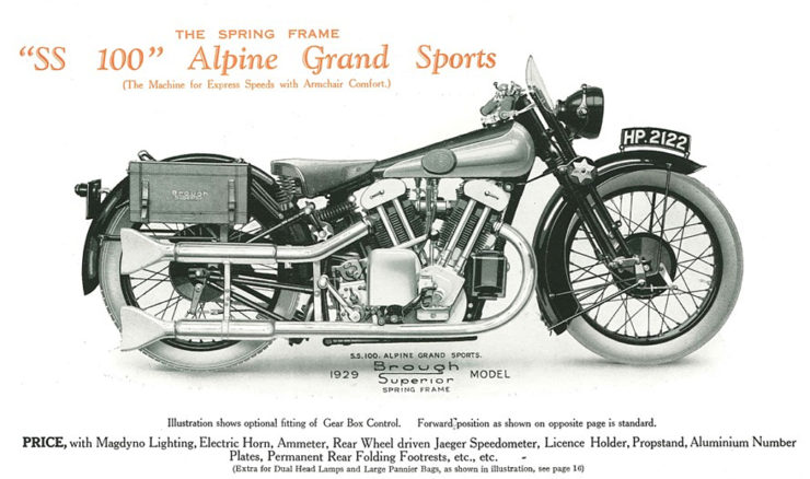 Brough Superior SS100 Alpine Grand Sports motocycle