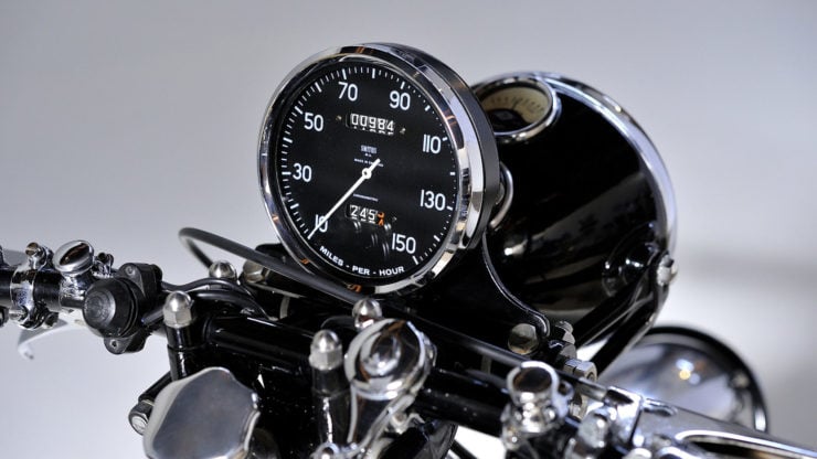 Vincent Black Shadow motorcycle speedometer