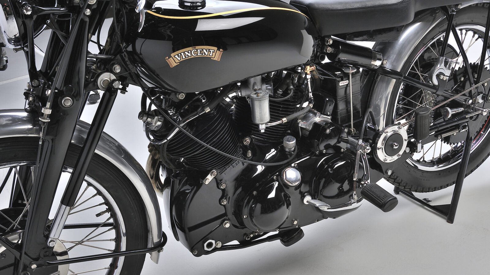 Vincent Black Shadow Girdraulic forks motorcycle