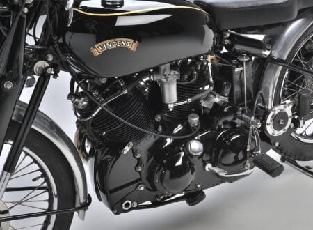 Vincent Black Shadow Girdraulic forks motorcycle