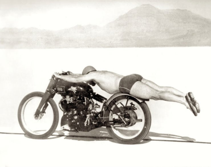 Rollie Free Vincent Black Shadow Lightning Bonneville Salt Flats American motorcycle speed record