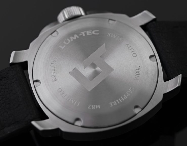 Lum-Tec M82 Swiss Automatic Watch Back