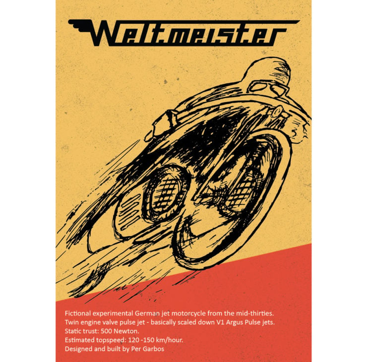 Pulsejet Motorcycle Poster