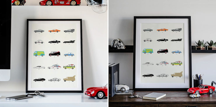 The Film Classic Car Poster by Rear View Prints Collage