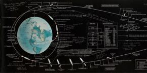 A NASA Apollo Manned Lunar Landing GOSS-Mission Profile Signed by 9 ...