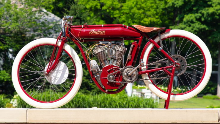 Indian Twin Board Track Racer Side