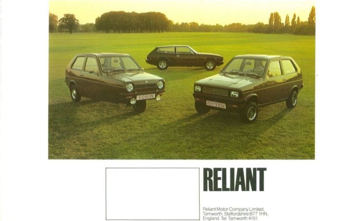 Reliant Robin Brochure Cover