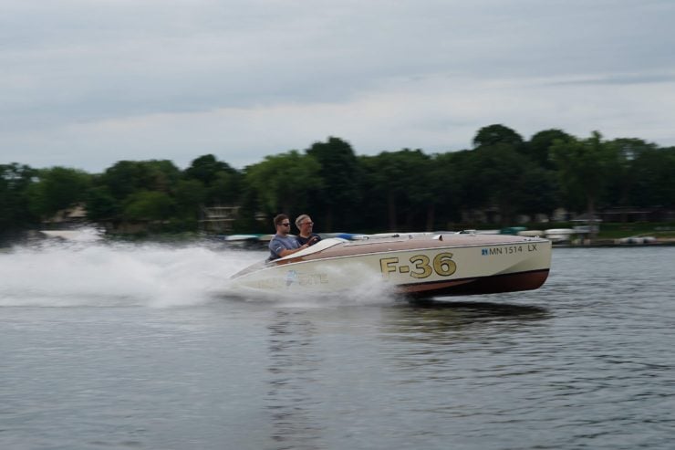 Bugbite Mahogany Speedboat On Water 8
