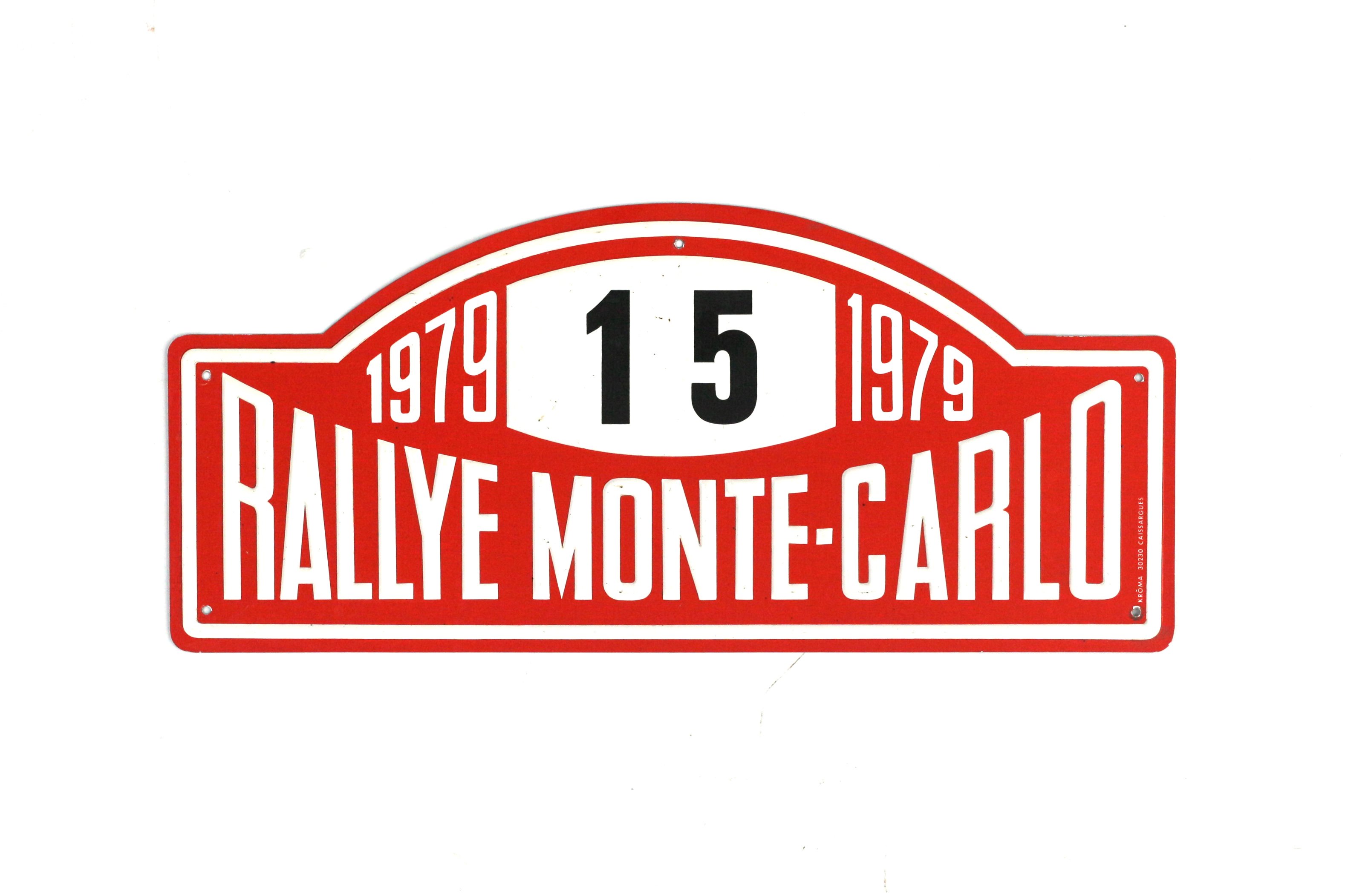 FS Monte Carlo Auto Rallye Plaque en tôle bombée en métal 20 x 30 cm
