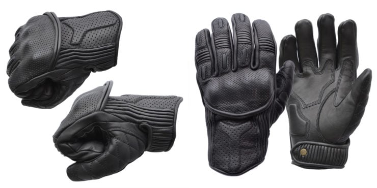 Goldtop Predator Motorcycle Gloves Black